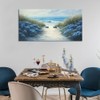 LASMOND Romantic Beach Wall Art for Living Room Blue Sea