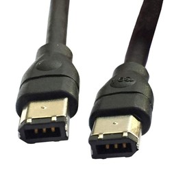 Rosebe Firewire Cable, IEEE 1394A FireWire 400 Data Video Cable 6 Pin Right Angle Male to 6 Pin Straight Male for IEEE1394 Devices (4.5M)
