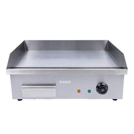 Commercial Flat Top Griddle, 3000W Electric Teppanyaki Griddle Nonstick Stainless Steel Countertop Grill with Adjustable Thermostatic Control 122°F-572°F 21.6"x13.8"(NO PLUG)