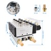 Baomain 4 Space Pneumatic Solenoid Valve DC12V PT1/2 5 Way