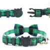 Cat Collar Breakaway with Bell and Bow Tie, Plaid Design
