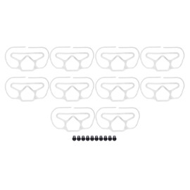 10Pcs Mask Brace Antifog Food Grade Silicone Freely Foldable Reusable Mask Support Frame for Outdoor Office School White