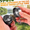 Collapsible Travel Cup with Lid 2.5Oz (75ml) - Leak-Proof Сollapsible