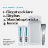 Only for but moustache and beard colour black, eliminates grey