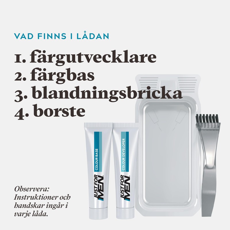 Only for but moustache and beard colour black, eliminates grey