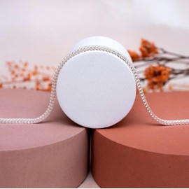 Tuscany Silver Women's Sterling Silver Fine Square Franco Bracelet 19cm/7.5"