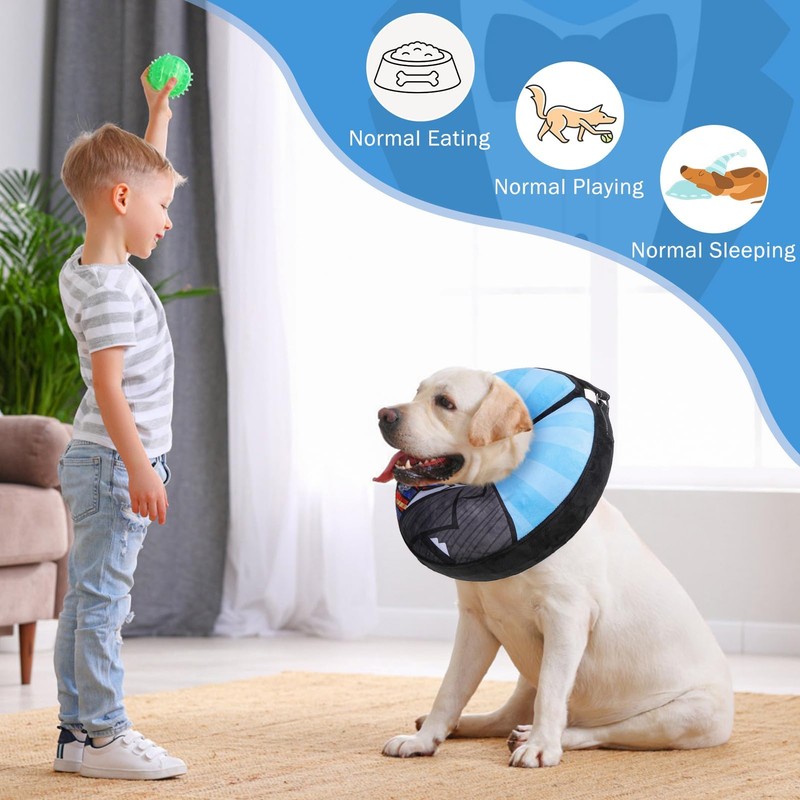 SCENEREAL Dog Cone Alternative After Surgery Donut Collar, Soft Pet