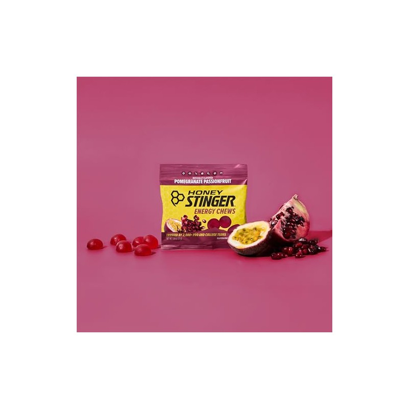 Honey Stinger Pomegranate Chews, color Morado, 590 gr