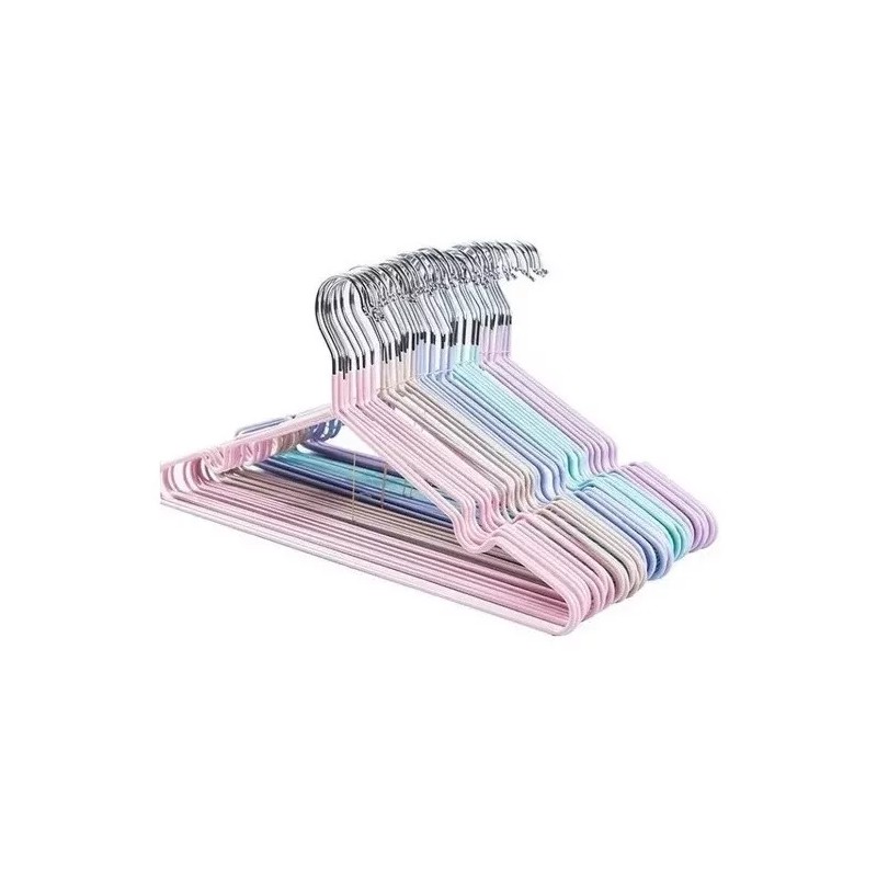 RIVERSOFY Ganchos Para Ropa Metalicos 100 Pzs Antiderrapantes Color