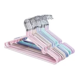 RIVERSOFY  Ganchos Para Ropa Metalicos 100 Pzs  Antiderrapantes Color