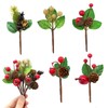 Shining She 20PCS Christmas Artificial Pine Cones, Mini Stimulation Red