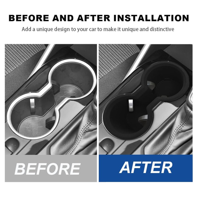 YUJIANQ Cup Holder Inserts for 2021 Toyota Highlander Accessories Non-Slip