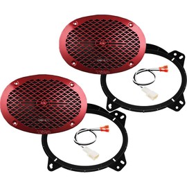DS18 Speakers 6X9 inch for Toyota Tacoma 2005-2015 Upgrade Kit - Pair of Pro Series with Adapters and Harness, Mid-Range Loudspeakers Car Audio Front Door Speaker PRO-X694BM