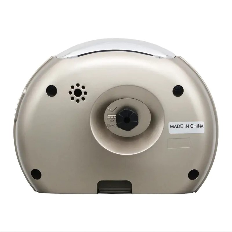 Seiko QHE193NLH Oval Non Ticking Bedroom Alarm Clock, Metallic Gray,