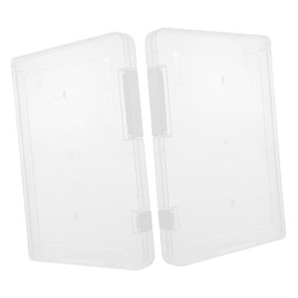 SUPVOX 2pcs Clear Plastic Storage Containers for Beads Parts Stackable Organizer Boxes for Crafts Jewelry Transparent Design with Lid for Easy Access and Tidy Space