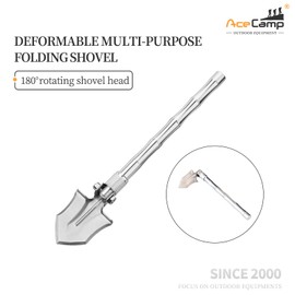 AceCamp Mini Shovel Foldable Detachable Portable Small Hand Shovel with Storage Bag