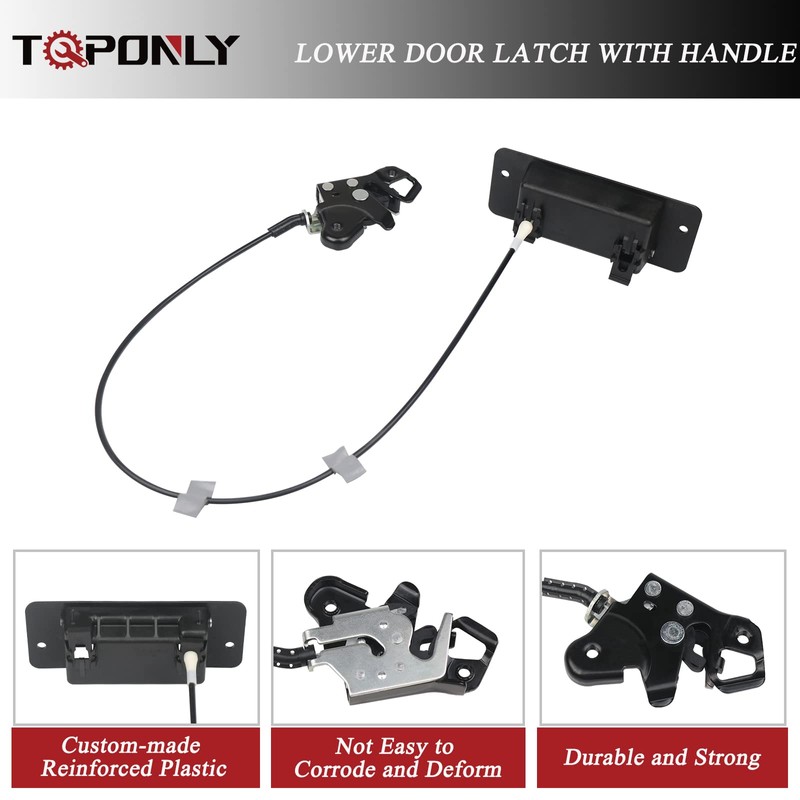 TQPONLY Lower Door Latch with Handle Assembly,Compatible with 2010-2014 Ford