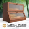 LOHASOK Double Layer Bamboo Bread Box for Kitchen Counter-Large Capacity