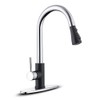 WEWE Kitchen Sink Faucet, Pull Down Kitchen Faucet, Black and