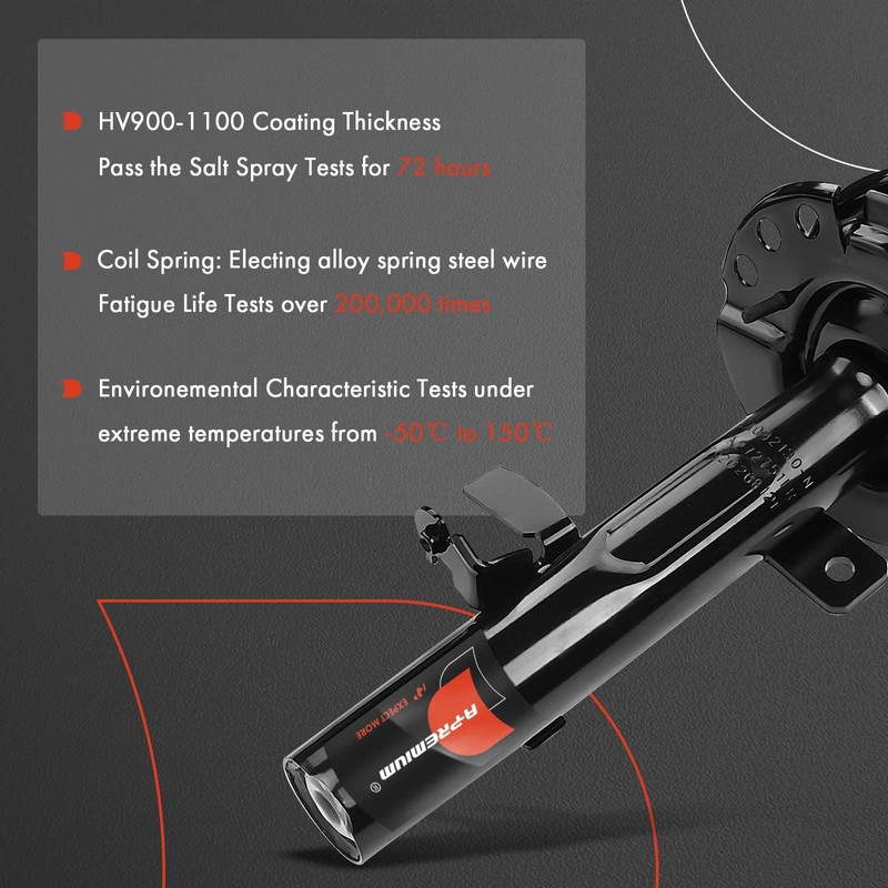 A-Premium Front Pair (2) Complete Strut & Coil Spring Assembly