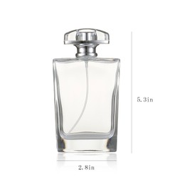 JJKMALL Refillable Perfume Bottle Glass Perfume Spray Bottle 100ML 3.4oz Large Empty Travel Perfume Atomizer Refillable,Replacement Perfume Bottles for Women Men