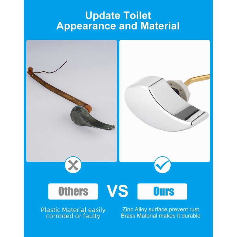 Hibbent Flush Tank Lever Compatible with TOTO THU068#CP Trip Lvr