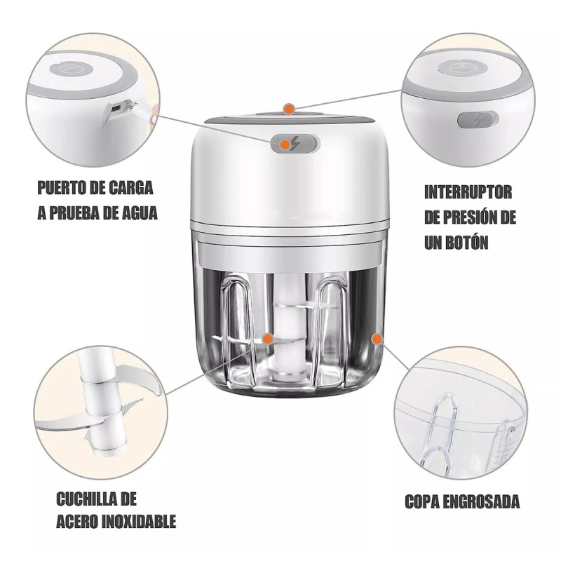 Baixi Batidora Recargable Usb Mezclador De Alimentos Para Bebés