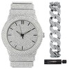 ICEDTAG Fully Iced Out Diamond Band 46MM Round Dial Gold