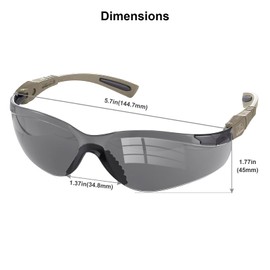 xaegistac Shooting Glasses Anti-fog Shooting Range Eye Protection, Adjustable Safety Glasses with Zipper Hard Case