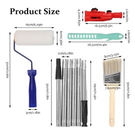 Les-Theresa Extendable Paint Brush Set, Paint Brush Extender Extension Pole Attachments, Multi-Angle Paint Roller Extension Pole with Roller for Ceilings, High Walls, Corners, Stairs, Roofs