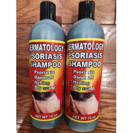 G.M.J. 2 PACK DERMATOLOGY PSORIASIS SHAMPOO DANDRUFF DRY SCALP 16 OZ EA.GMJ MADE IN USA