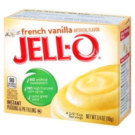 Jell-O Instant French Vanilla Pudding & Pie Filling (3.4 oz Boxes, Pack of 6)