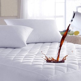 Extra Deep Quilted Waterproof Mattress Protector Highly Absorbent Hotel Quality Fitted Bed Cover Breathable Hypoallergenic Ultra Soft Anti Dust Mite Topper Double King Super King Size (Single) White