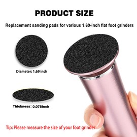 LIERKISS 120pcs Replacement Sandpaper Discs for Electric Callus Remover Professional Replaceable Sandpaper Refill Discs for Electric Foot File Callus Remover Dead Cracked Skin Remover