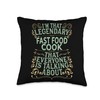 Cooking Cuisine Chef - Legendary Fast Food Cook Throw Pillow