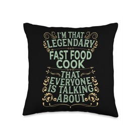 Cooking Cuisine Chef - Legendary Fast Food Cook Throw Pillow