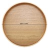 Round Wood Tray Wooden Serving Tray Plate for Tea Fruits