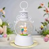 Easter Snow Globe Lantern, 9.4" Bunny Couple Lighted Snow Lantern