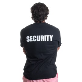 Ann Arbor T-shirt Co. Security | Event Safety Guard Two Side Print Black w/Tall Sizes Unisex T-Shirt-Adult, 2XL