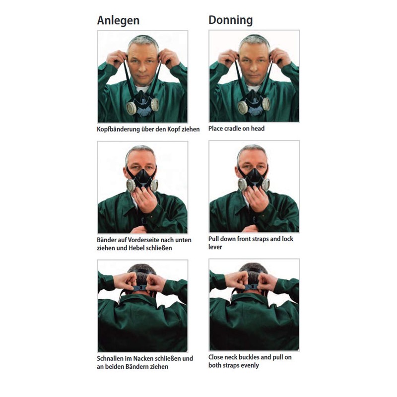 MSA Safety 10102274 Advantage 420 Twin Half Mask Respirator, Medium