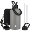 Konokyo Insulated Water Bottle with Straw,87 oz 3 Lids Water