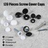 SPEEDWOX 120pcs Screw Caps Concealment Screws Decorative Hinged Screw Cover