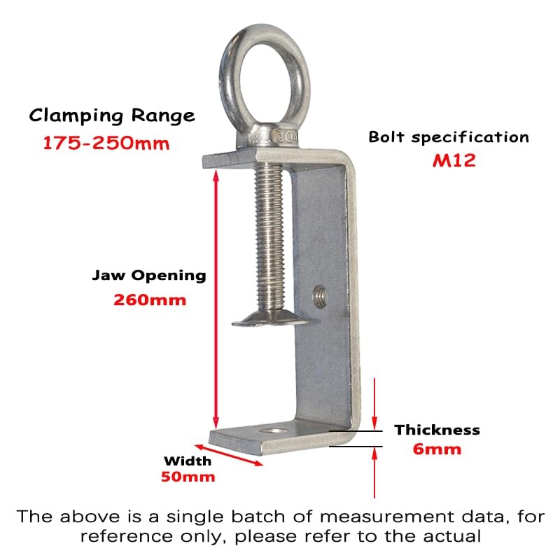 304 Stainless Steel C Clamps Wide Jaw Opening Tiger Clamp