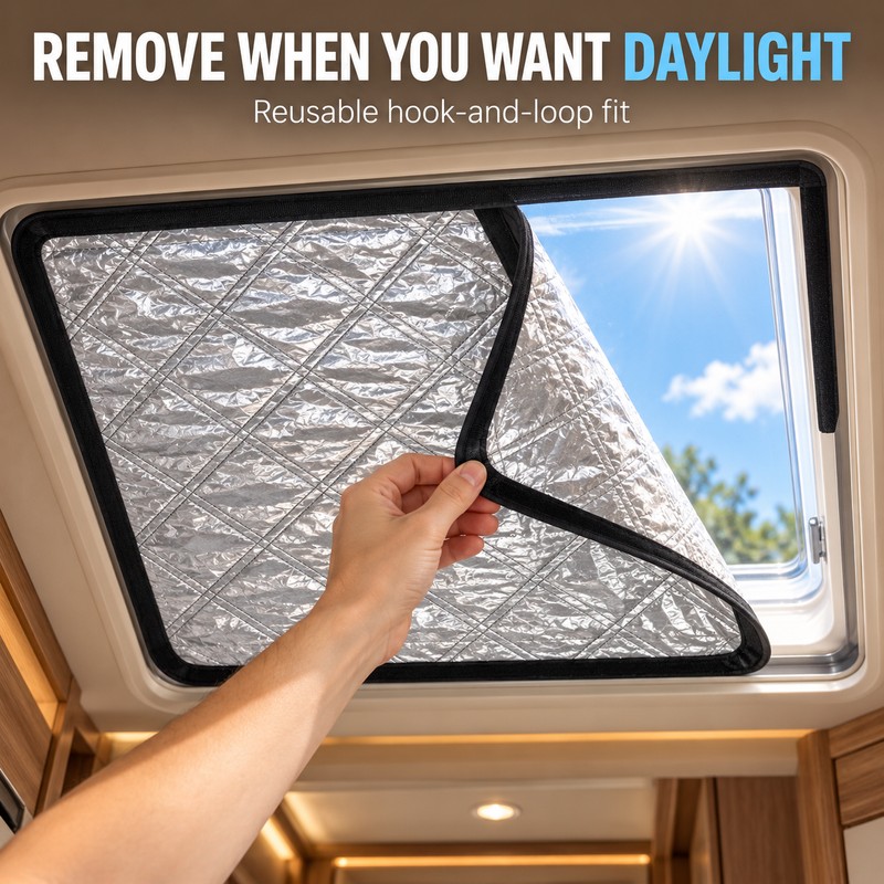 2 Pack 25 x 16 Inch RV Skylight Sunshade Covers,