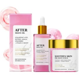 Aceite De Fresa Para Después Del Afeitado, Exfoliante Para Antes Del Afeitado, Aceite Suave Para Después Del Afeitado Para La Depilación Y El Cuidado 
