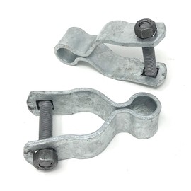 Pressed Steel Chain Link Fence Frame Hinge w/Bolt - (2 Sets Pack) (1-3/8")