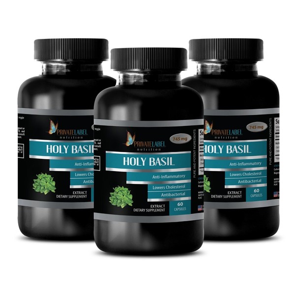 anti inflammatory supplement - HOLY BASIL Extract - super antioxidant -3 Bottles