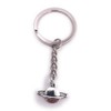 H-Customs Planet Saturn with orbit keyring pendant silver metal