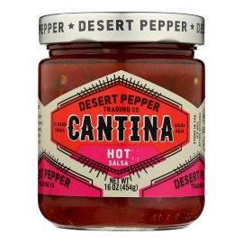UD_Desert Pepper Trading Cantina Salsa Hot Red 16 Oz Case 6 Soybean Chili Primary Ingredients Bag Bottle Sachet Box Drum Bulk
