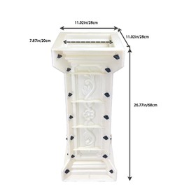 DIYUNIMOULD Concrete Balcony Mold, 26.78 Inches Balcony Spacing Column Mold for Garden Park Balcony Decoration (Orchid), White